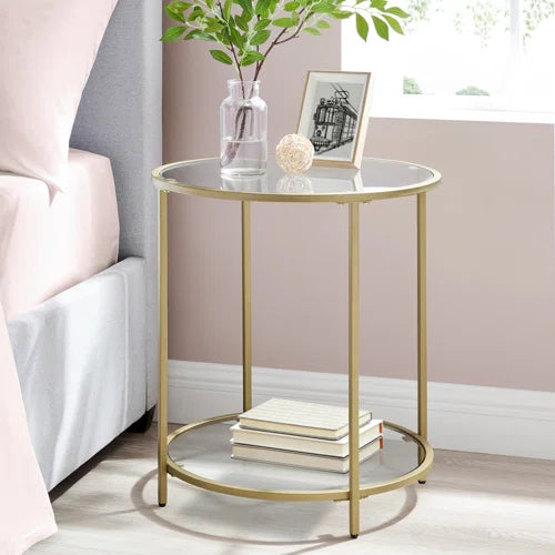 Doynton Glass Top End Table
