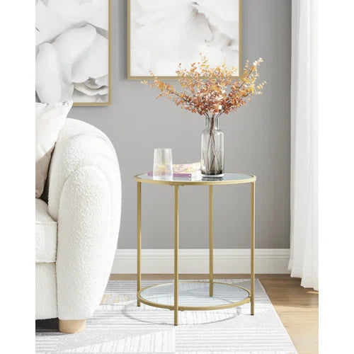 Doynton Glass Top End Table