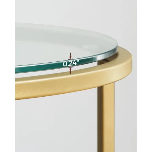 Doynton Glass Top End Table